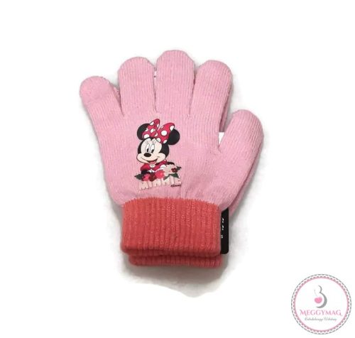 Ötujjas kötött kesztyű Minnie egér mintával