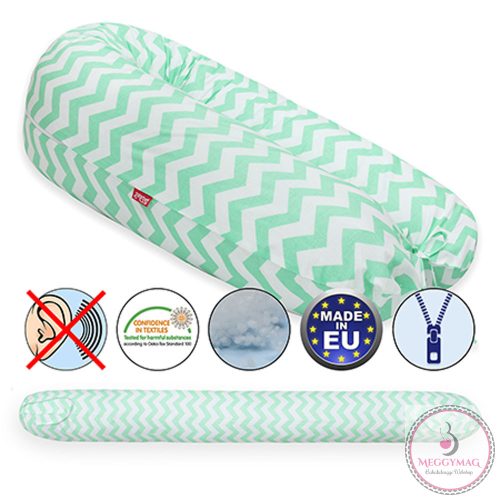 Scamp szoptatós párna univerzális pamut ZigZag Green White SZPE234 