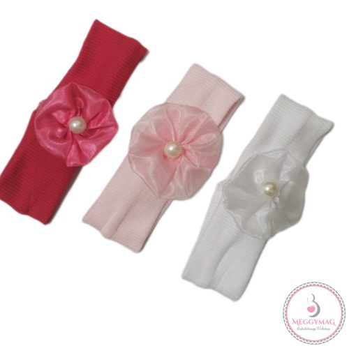 Gumis baba hajpánt, pink 