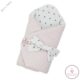Pamut - minky kókusz pólya kivehető kókuszbetéttel 75x75cm Rózsaszín minky - csillagos 