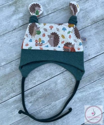 Symbyo baba füles sapka, Sünijátszótér zöld 40-45 cm (kb. 4-12 hónapos)