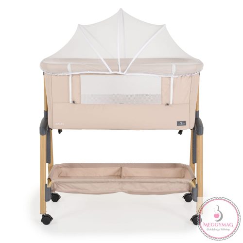 ADORO babaöböl szúnyoghálóval, 7 poz. dönthető, kerekes,+tároló BÉZS/KH