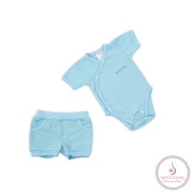 BB Pique body rövidnadrággal - Égkék 80