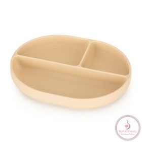   PETITE&MARS Szilikon osztott tányér, ovális Take&Match Desert Sand 6m+