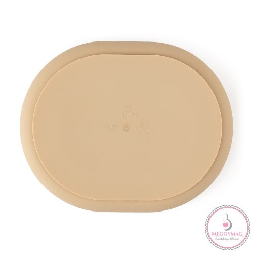 PETITE&MARS Szilikon osztott tányér, ovális Take&Match Desert Sand 6m+