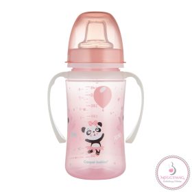   Canpol babies ivástanuló pohár széles nyakkal 240 ml 6m+ Exotic animals panda világító fogantyúval! 