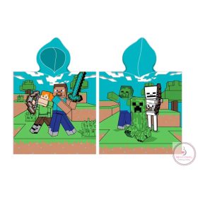 Minecraft Field strand törölköző poncsó 50x115 cm