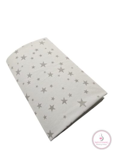 Pamut strech lepedő 60x120-70x140cm - Szürke Csillagok