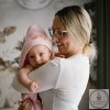 BabyOno fürdőlepedő kapucnis bambusz 100x100cm rózsaszín lepke 346/04