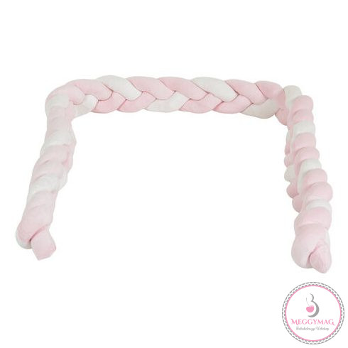 Moni NAYA játékhidas játszószőnyeg fonott rácsvédővel, hasaló párnával Pink