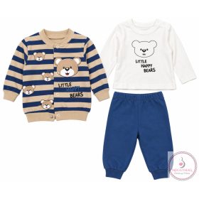 Little Happy bears 3 részes kisfiú szett 74-es