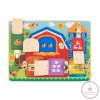 Tooky Toy Reteszes Montessori fa tábla, matatófal, KÉSZLETEN A BOLTBAN!