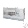 Lorelli MiniMax kombi ágy 72x190 - White / Baby blue