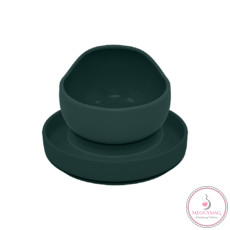 PETITE&MARS Szilikon 2 részes étkészlet TAKE&MATCH tányér + tál Misty Green 6hó+