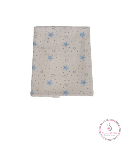 Mintás pamut babatakaró 70x90 - Kék Csillag/Szám