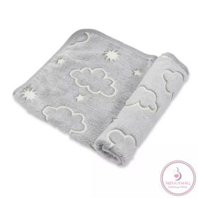   Wellsoft babatakaró, babapléd 75*75 cm Szürke felhő VILÁGÍTÓS! 