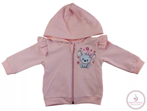 Belül bolyhos kétrészes kislány szabadidő szett Egérke mintával 68-as