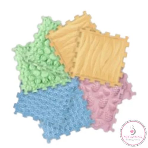 Ortho Puzzle: Ortopédiai masszázs szőnyeg szett, 12 db-os – Macaroons
