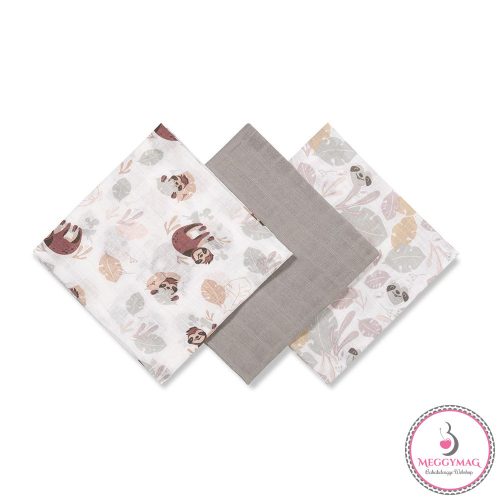 BabyOno textilpelenka színes 3db szürke 348/10