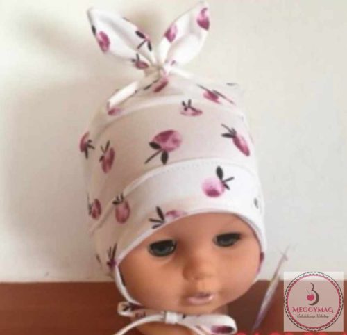 Minimanó megkötős pamut sapka 34 cm