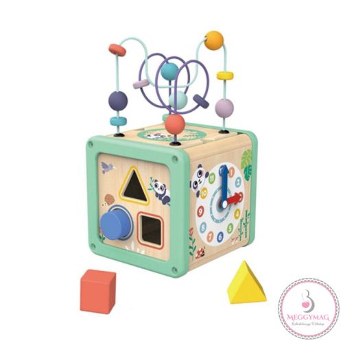 Moni Toys Fajáték fa activity kocka panda, KÉSZLETEN A BOLTBAN!