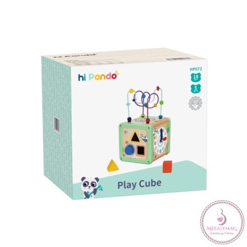 Moni Toys Fajáték fa activity kocka panda, KÉSZLETEN A BOLTBAN!