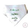 Feliratos nyálkendő, kifordítható