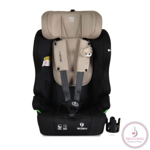Moni SECURITY isofixes autósülés ajándék 2plüss+párna 76-150cm BÉZS, KÉSZLETEN A BOLTBAN!