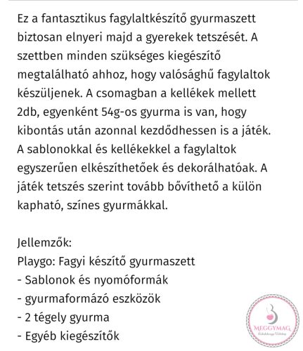 Playgo: Fagyi készítő gyurmaszett
