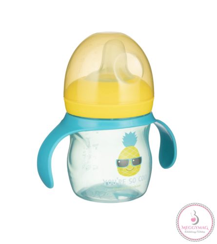 Canpol babies SO COOL 150ml gyakorló-itatópohár szilikon szeleppel, kék