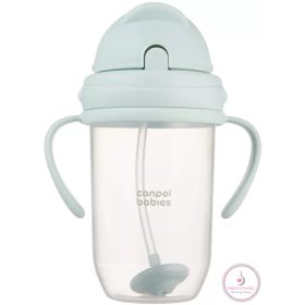   Canpol babies Súlyozott szívószálas itatópohár, 270ml, menta