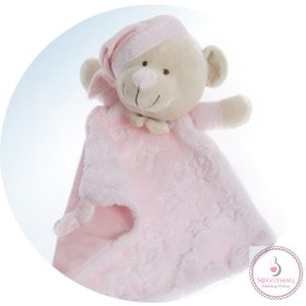   Gamberritos szundikendő plüss maci és csillagmintás hálósapkás maci rózsaszín 10877