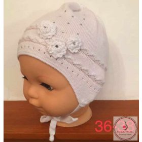 Minimanó kötött kislány sapka 36-38 cm