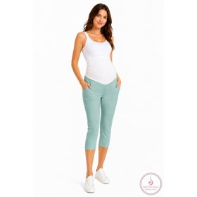 Kismama strech capri nadrág - Menta M