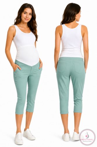 Kismama strech capri nadrág - Menta M