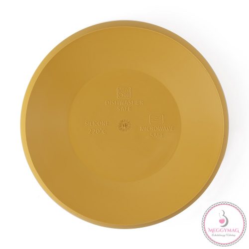 PETITE&MARS Kétszínű szilikon tál tapadó koronggal Take&Match Intense ochre 6m+
