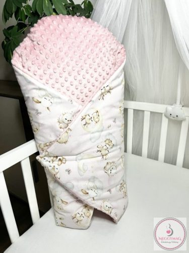 Gyönyörű pamut-minky babaszoba szett Púder 