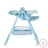 SURPRISE etetőszék szilikon tányérral, evőeszközzel, előkével KÉK 