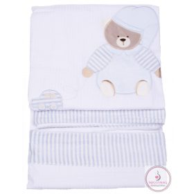 55043714 Babybruin takaró prémium 140X110cm, kék