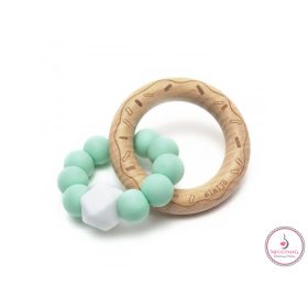 Mimijo Szilikon rágóka és csörgő menta 