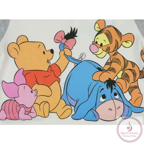 Disney Micimackó baba vékony hosszú ujjú rugdalózó, 74-es, lábfej nélküli
