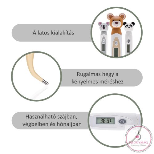 Zopa lázmérő digitális flexibilis 30mp panda ZOP086552