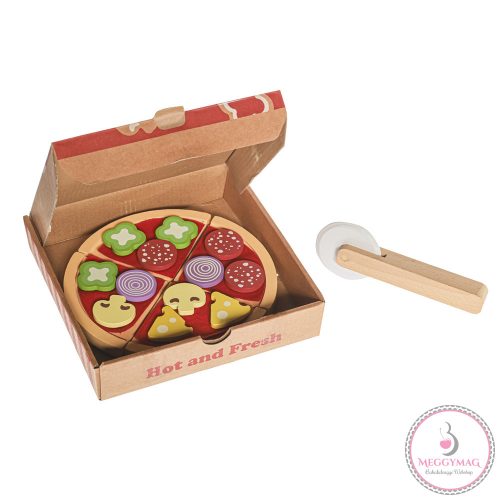 Zopa fa játék pizza dobozban