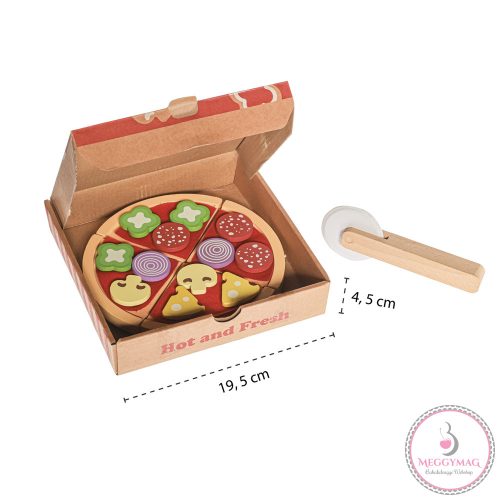 Zopa fa játék pizza dobozban