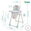 Zopa etetőszék Monti Elefántok türkiz
