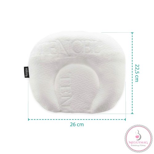 Zopa párna babáknak - laposfejűség elleni memóriahabos ergonomikus Tencel fehér