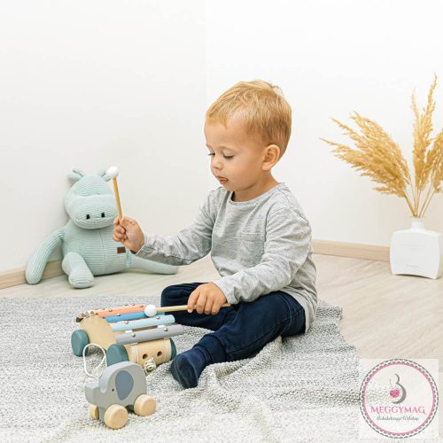 Zopa fa játék guruló állatfigura Elefánt