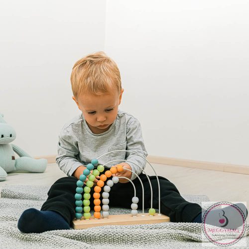 Zopa fa játék golyós számoló szivárvány