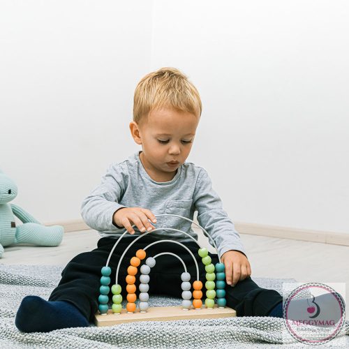 Zopa fa játék golyós számoló szivárvány