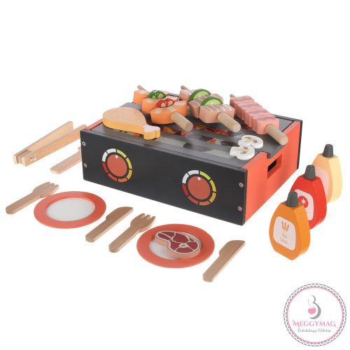 Zopa fa játék BBQ grill szett